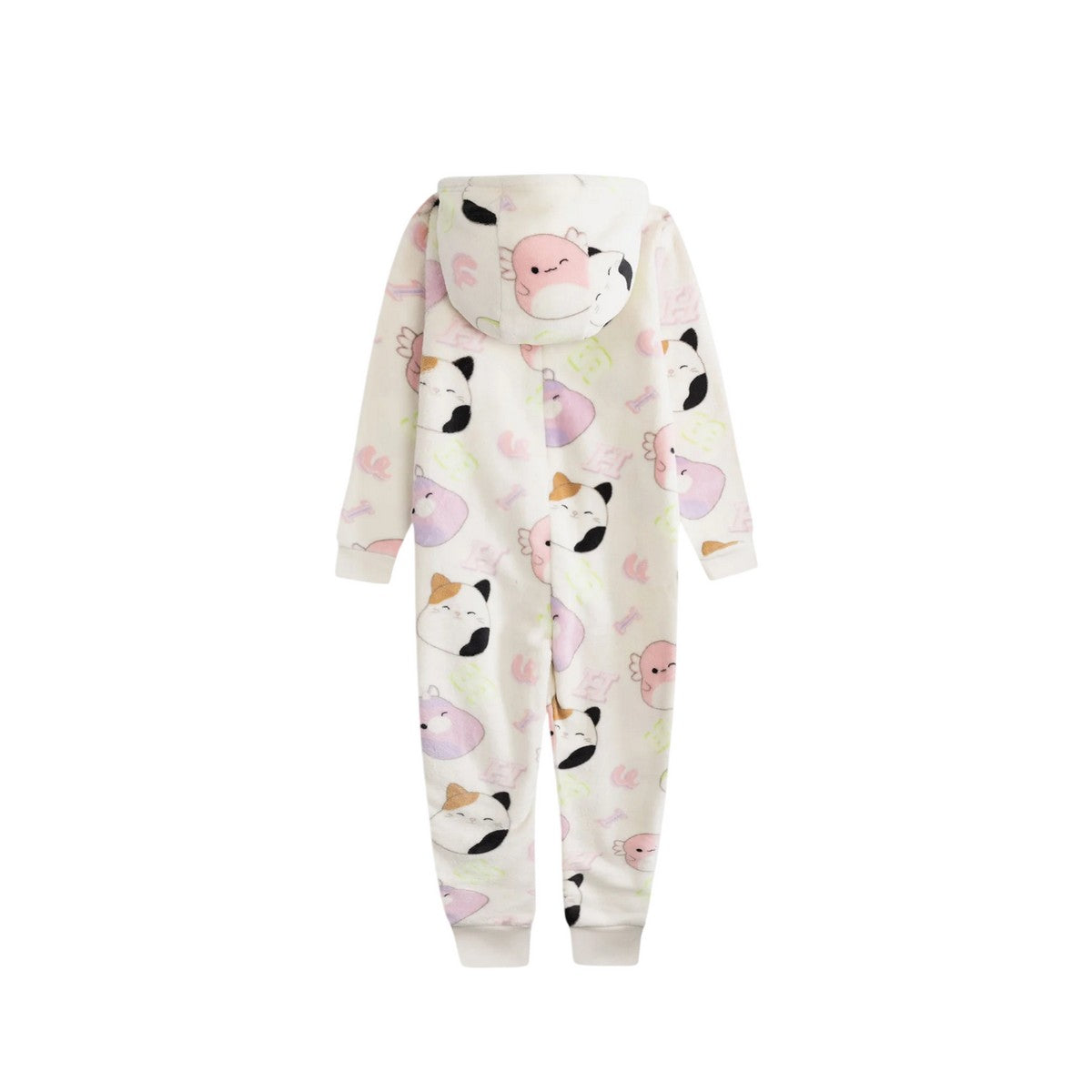 White - Back - Squishmallows Girls Character All-Over Print Jumpsuit