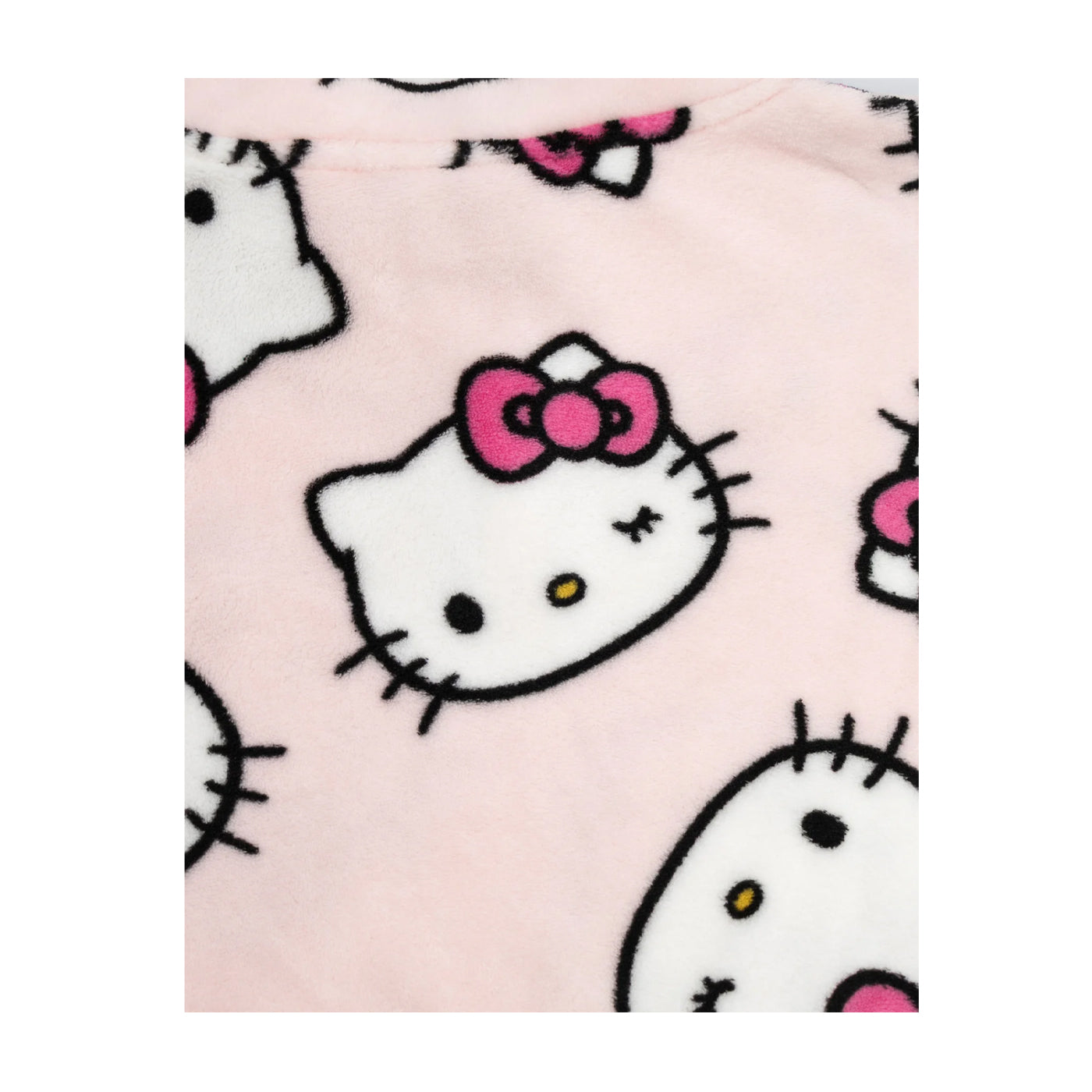Pink - Side - Hello Kitty Womens-Ladies Faces Jumper