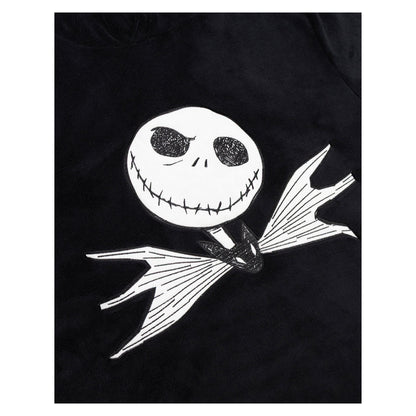 Black - Side - The Nightmare Before Christmas Mens Face Long-Sleeved Long Pyjama Set
