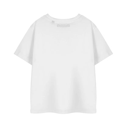 White - Back - Cinderella Girls Cotton Short-Sleeved T-Shirt