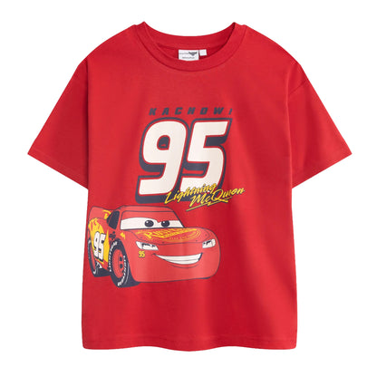 Multicoloured - Back - Cars Boys Lightning McQueen Short-Sleeved T-Shirt (Pack of 2)