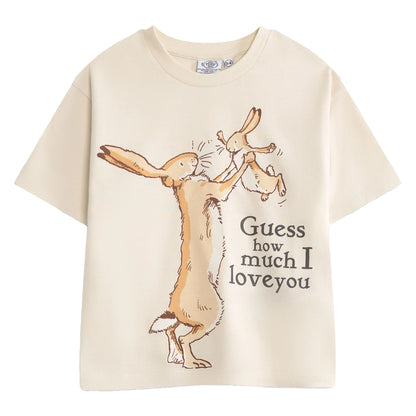Cream - Front - Guess How Much I Love You Childrens-Kids Character T-Shirt