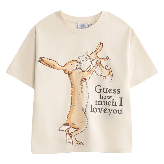 Cream - Front - Guess How Much I Love You Childrens-Kids Character T-Shirt