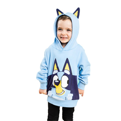 Blue - Side - Bluey Childrens-Kids Character Hoodie