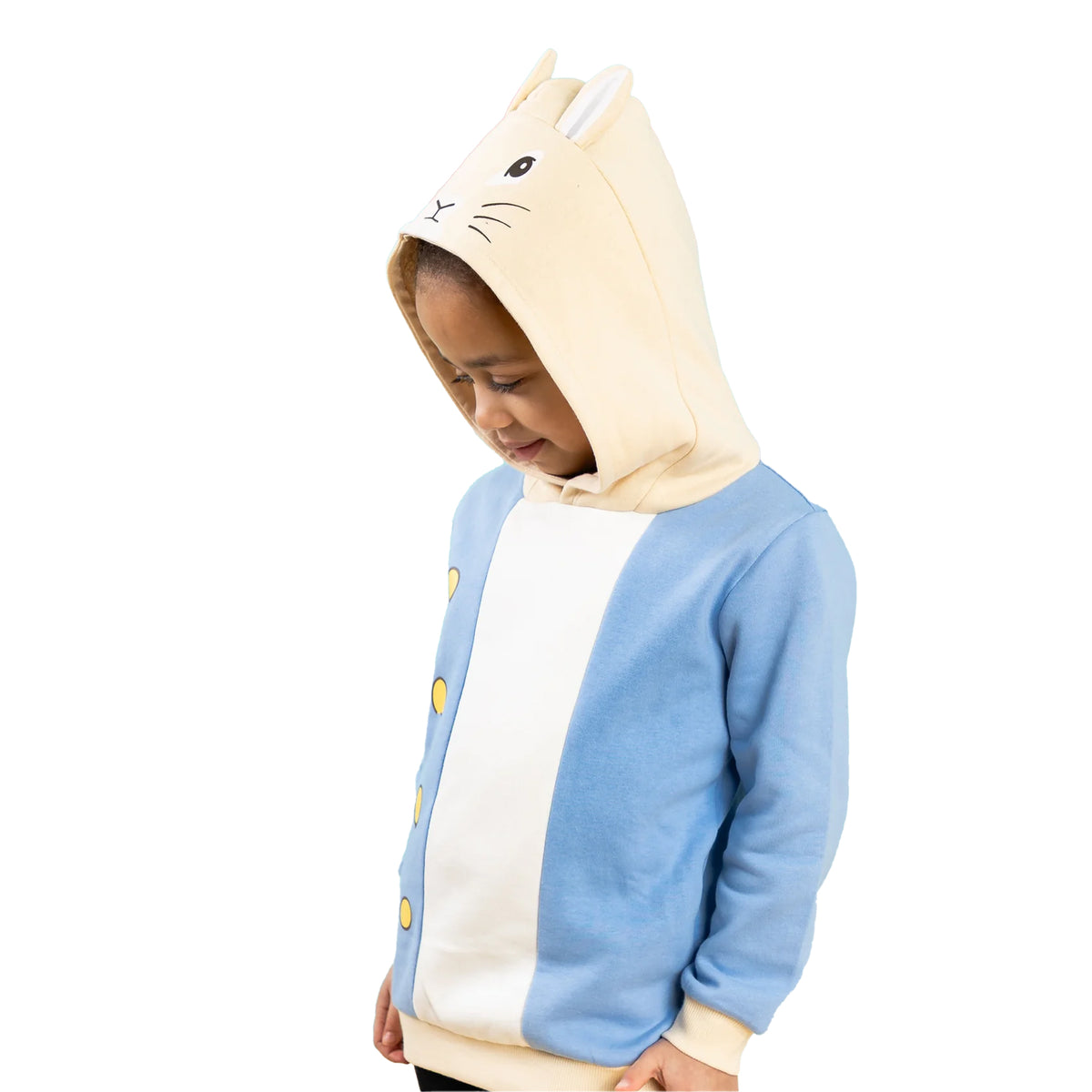 Blue - Side - Peter Rabbit Childrens-Kids Character Hoodie