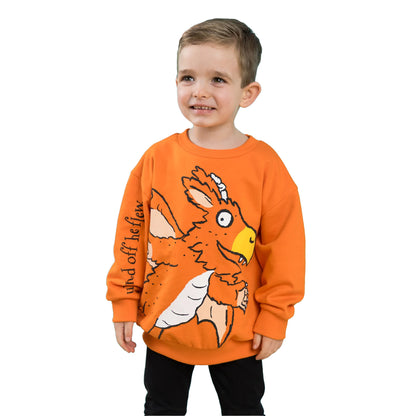 Orange - Side - Zog Childrens-Kids Character Cotton Sweatshirt