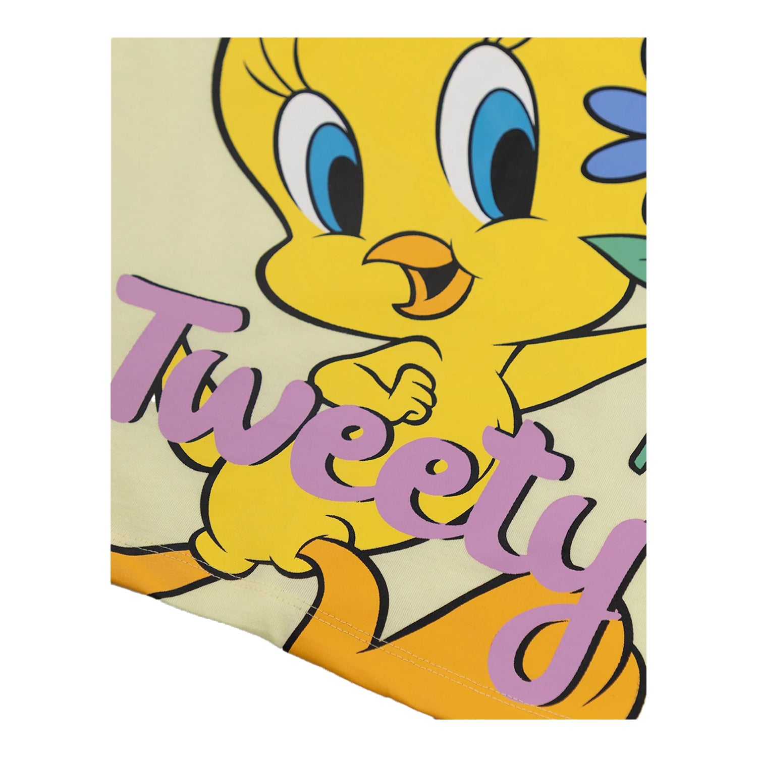 Yellow - Side - Looney Tunes Girls Tweety Short-Sleeved T-Shirt
