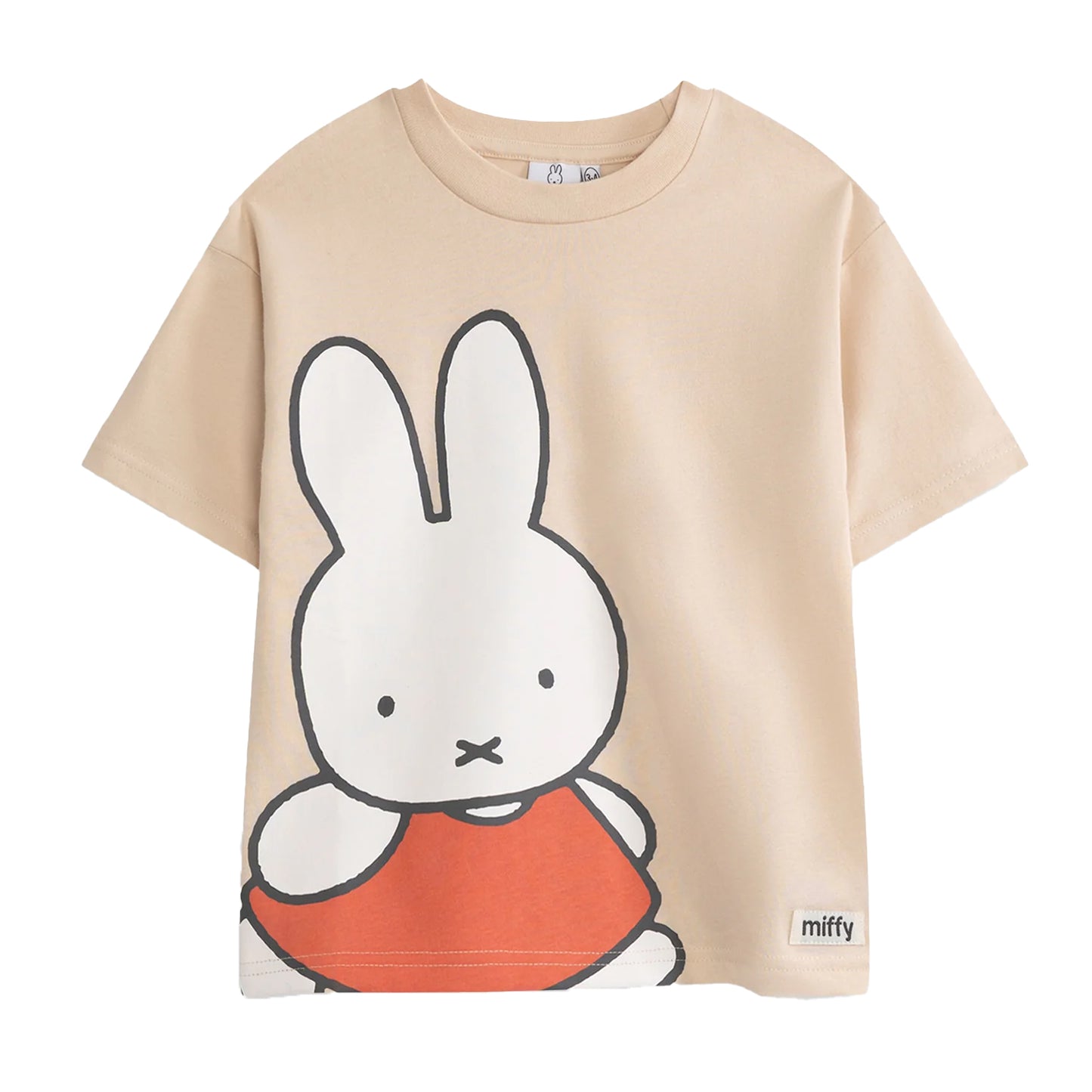 Beige - Front - Miffy Girls Character Face Short-Sleeved T-Shirt