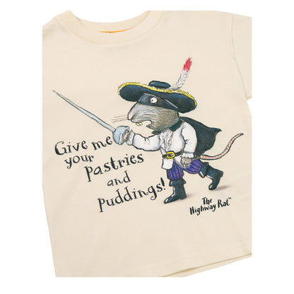Beige - Side - The Highway Rat Childrens-Kids Short-Sleeved T-Shirt