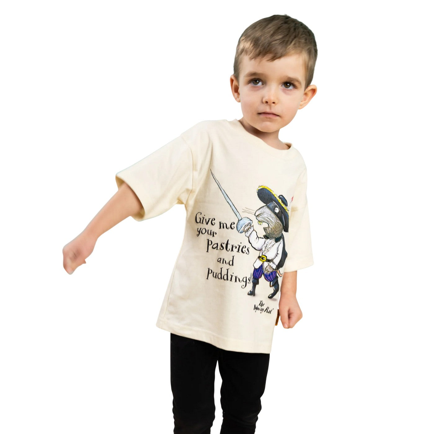 Beige - Lifestyle - The Highway Rat Childrens-Kids Short-Sleeved T-Shirt