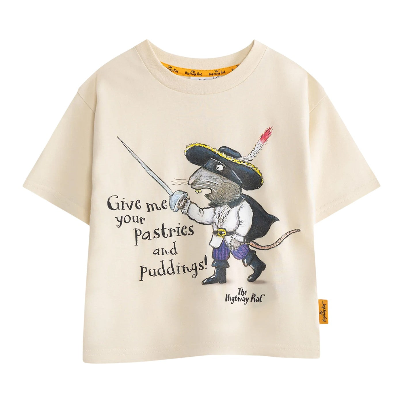 Beige - Front - The Highway Rat Childrens-Kids Short-Sleeved T-Shirt