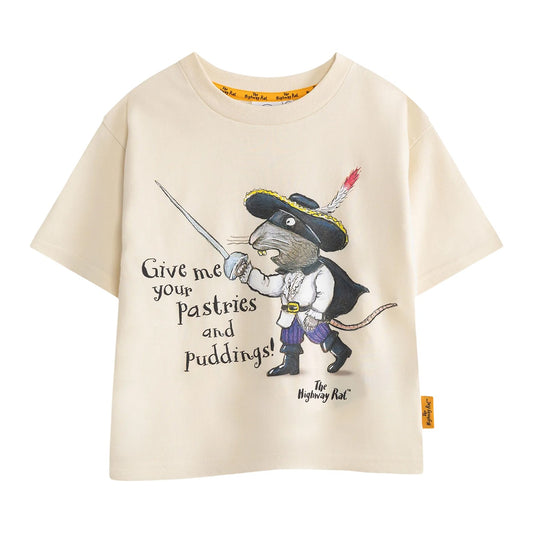 Beige - Front - The Highway Rat Childrens-Kids Short-Sleeved T-Shirt