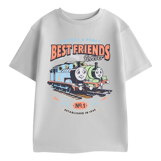 Grey - Front - Thomas And Friends Boys Best Friends Forever Short-Sleeved T-Shirt