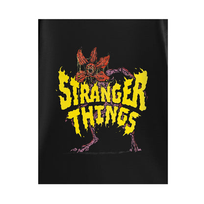 Black - Side - Stranger Things Unisex Adult Demogorgon Short-Sleeved T-Shirt