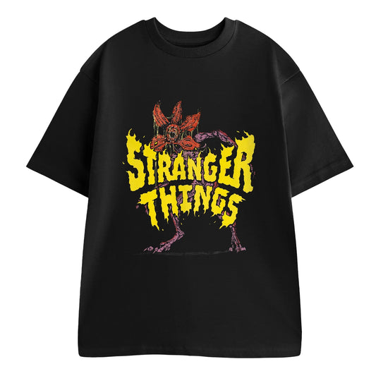 Black - Front - Stranger Things Unisex Adult Demogorgon Short-Sleeved T-Shirt
