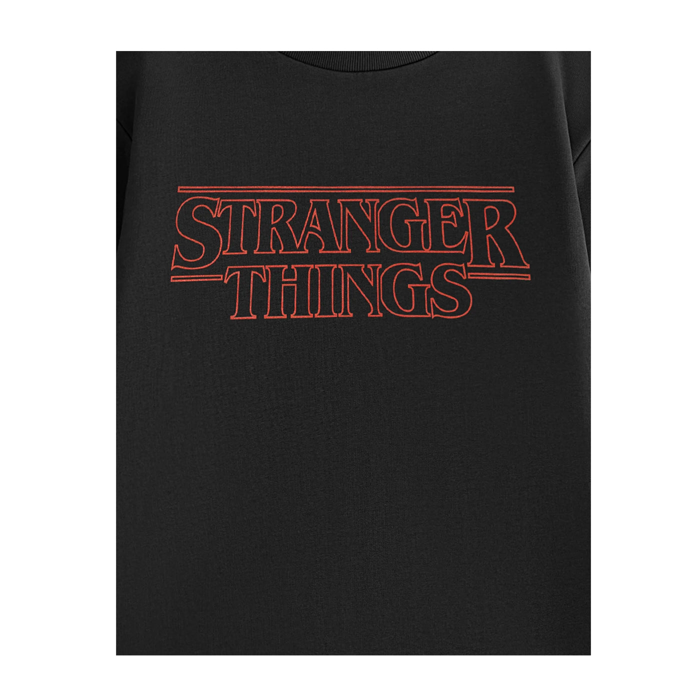 Black-Neon - Side - Stranger Things Unisex Adult Logo Sweatshirt