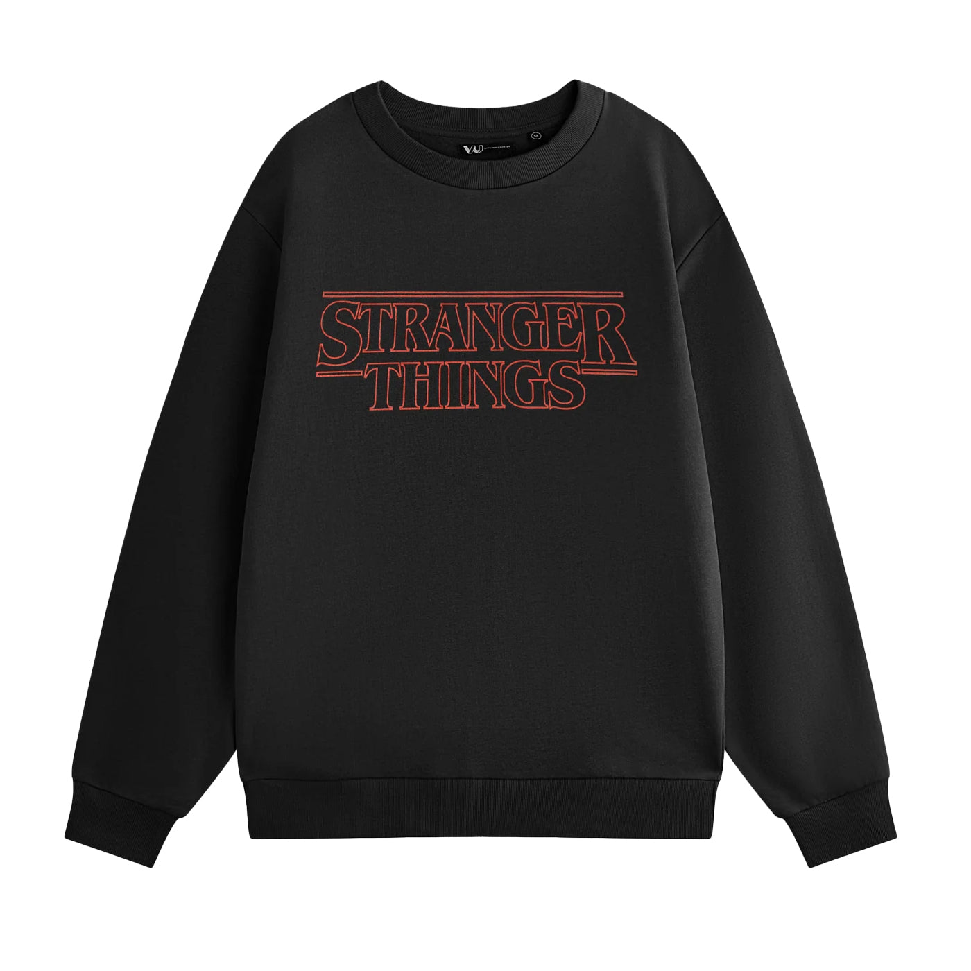 Black-Neon - Front - Stranger Things Unisex Adult Logo Sweatshirt