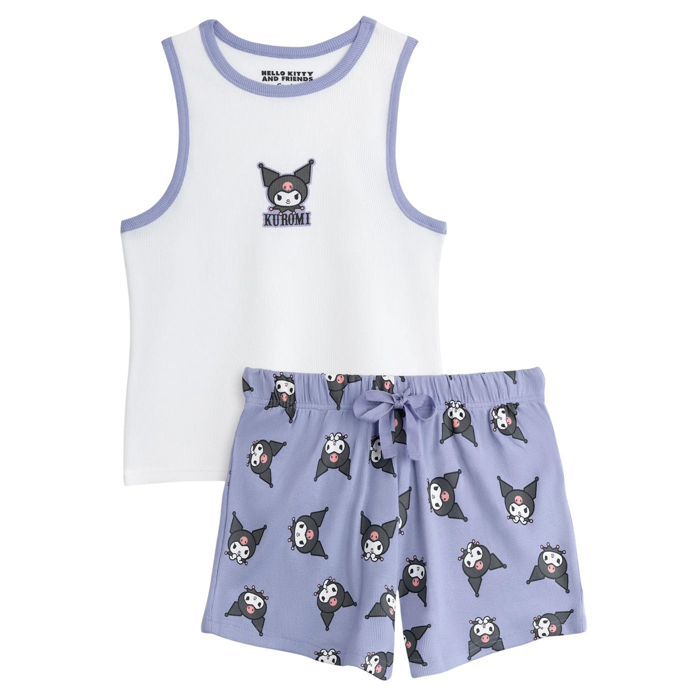 Purple - Front - Kuromi Womens-Ladies Kuromi Pyjama Set