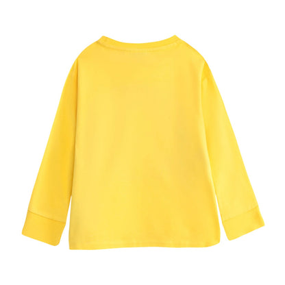 Yellow - Back - Mr Men & Little Miss Girls Long-Sleeved Long Pyjama Set