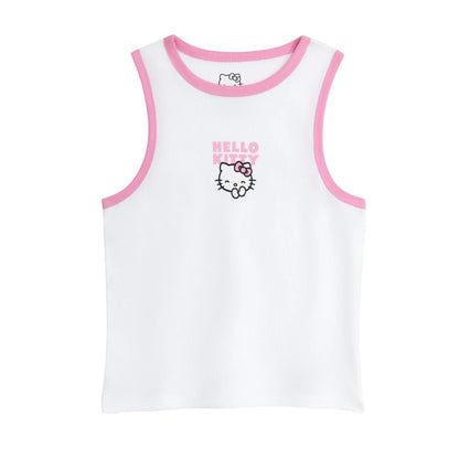 Pink - Back - Hello Kitty Womens-Ladies Character Pyjama Set