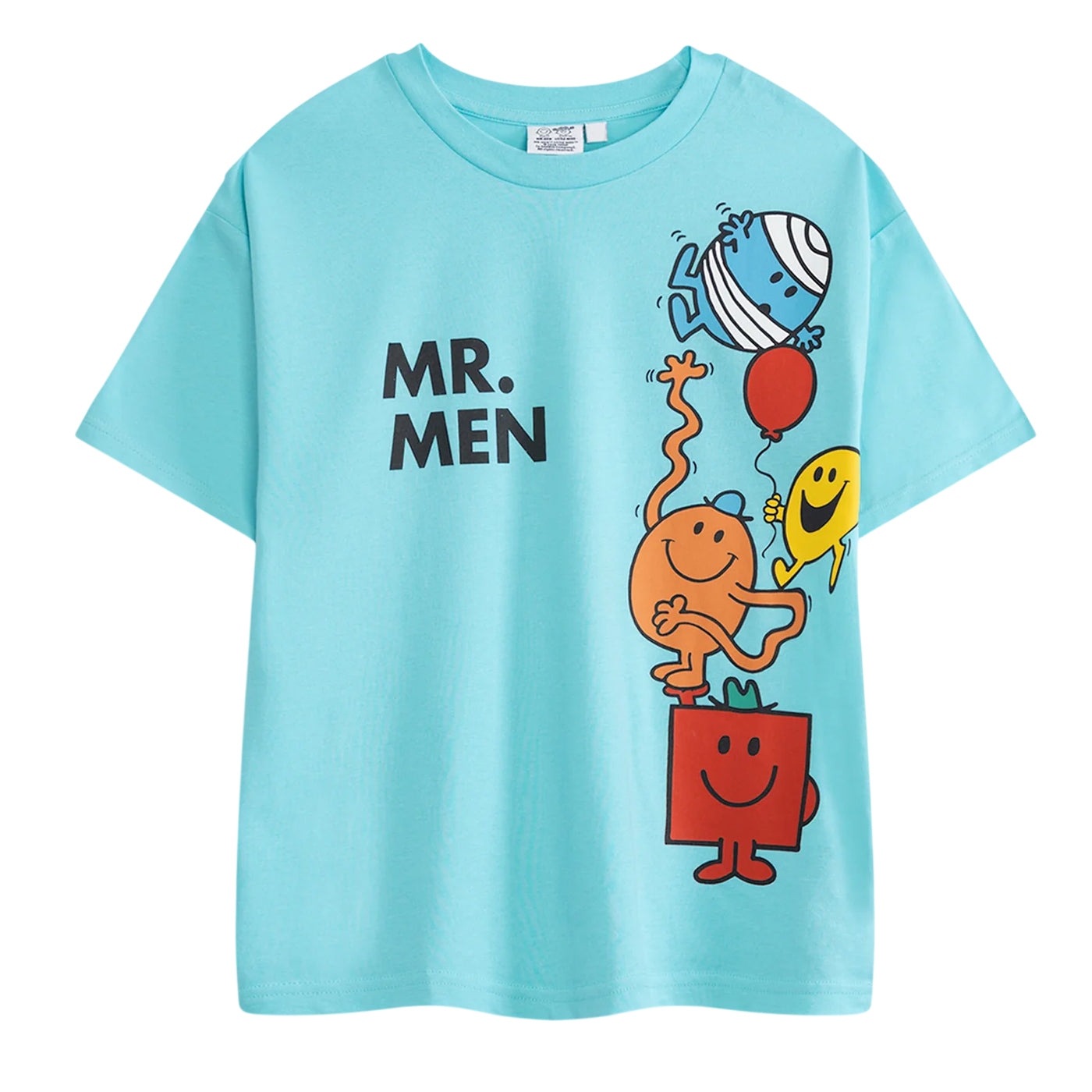 Multicoloured - Side - Mr Men & Little Miss Boys Characters Short-Sleeved T-Shirt (Pack of 3)