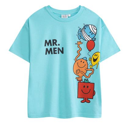 Multicoloured - Side - Mr Men & Little Miss Boys Characters Short-Sleeved T-Shirt (Pack Of 3)