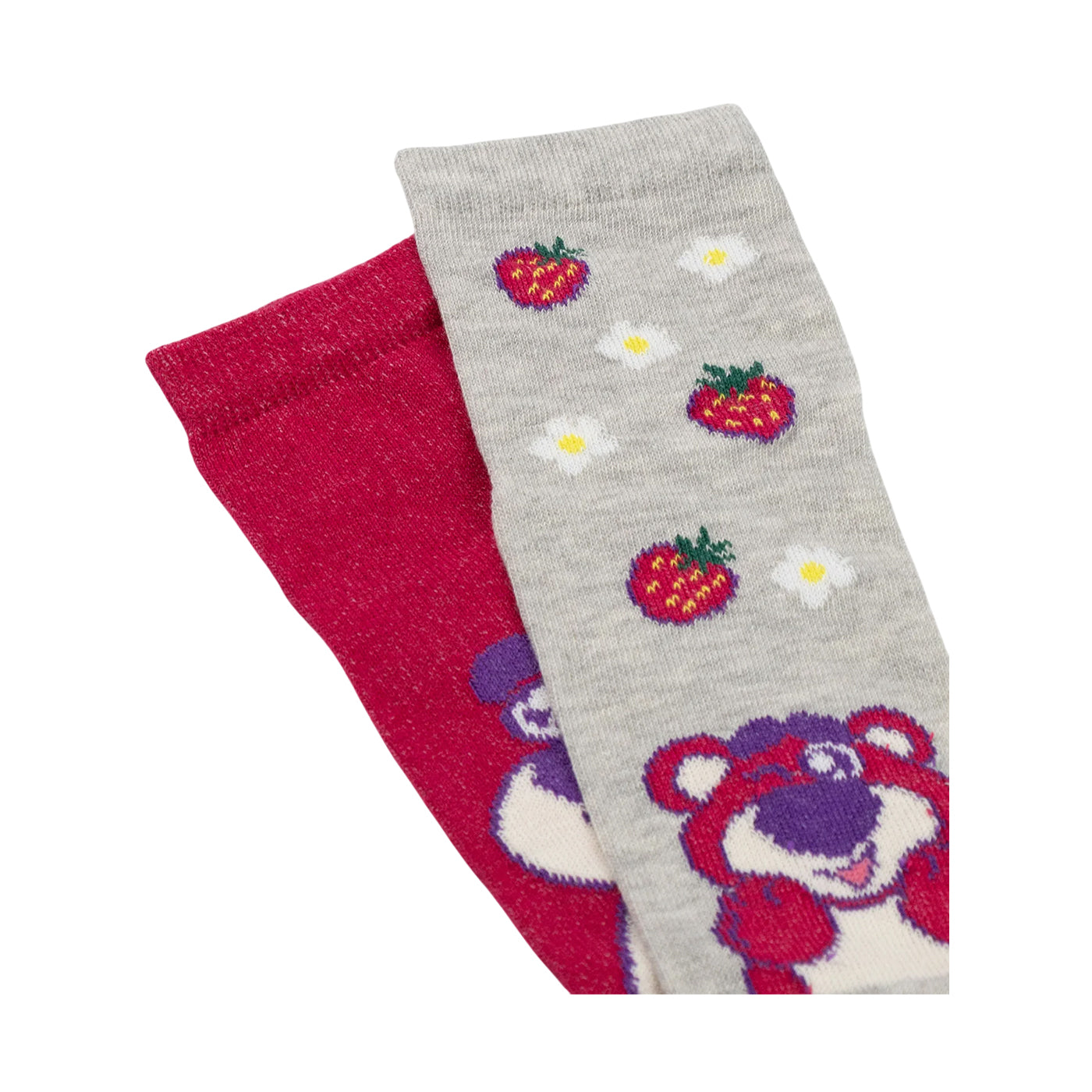 Pink - Back - Disney Girls Lotso Toy Story Socks Set (Pack of 3)