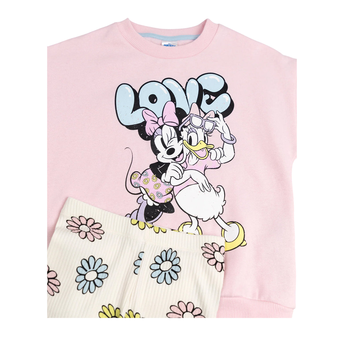 Pink-Cream - Lifestyle - Disney Girls Minnie Mouse & Daisy Sweatshirt & Jogging Bottoms Set