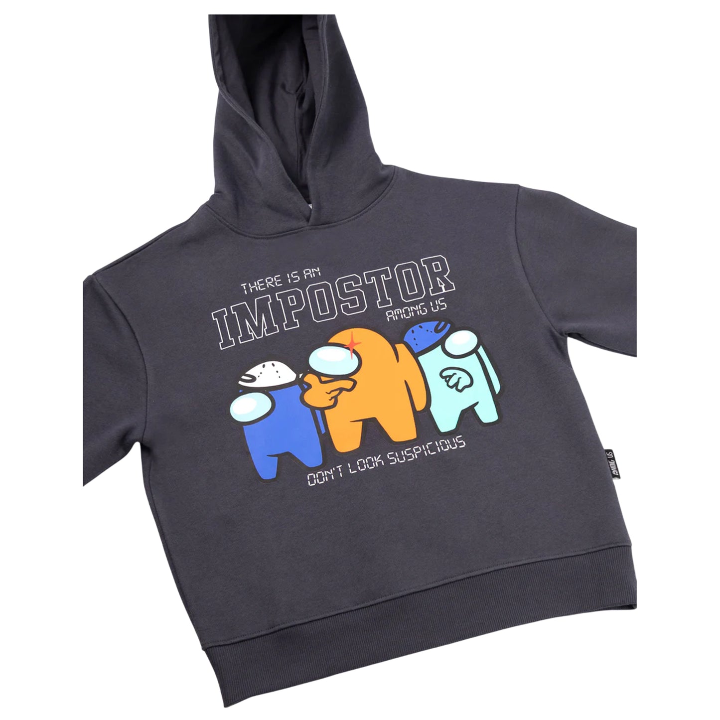 Grey - Back - Among Us Boys There Is An Impostor Characters Hoodie And Joggers Set