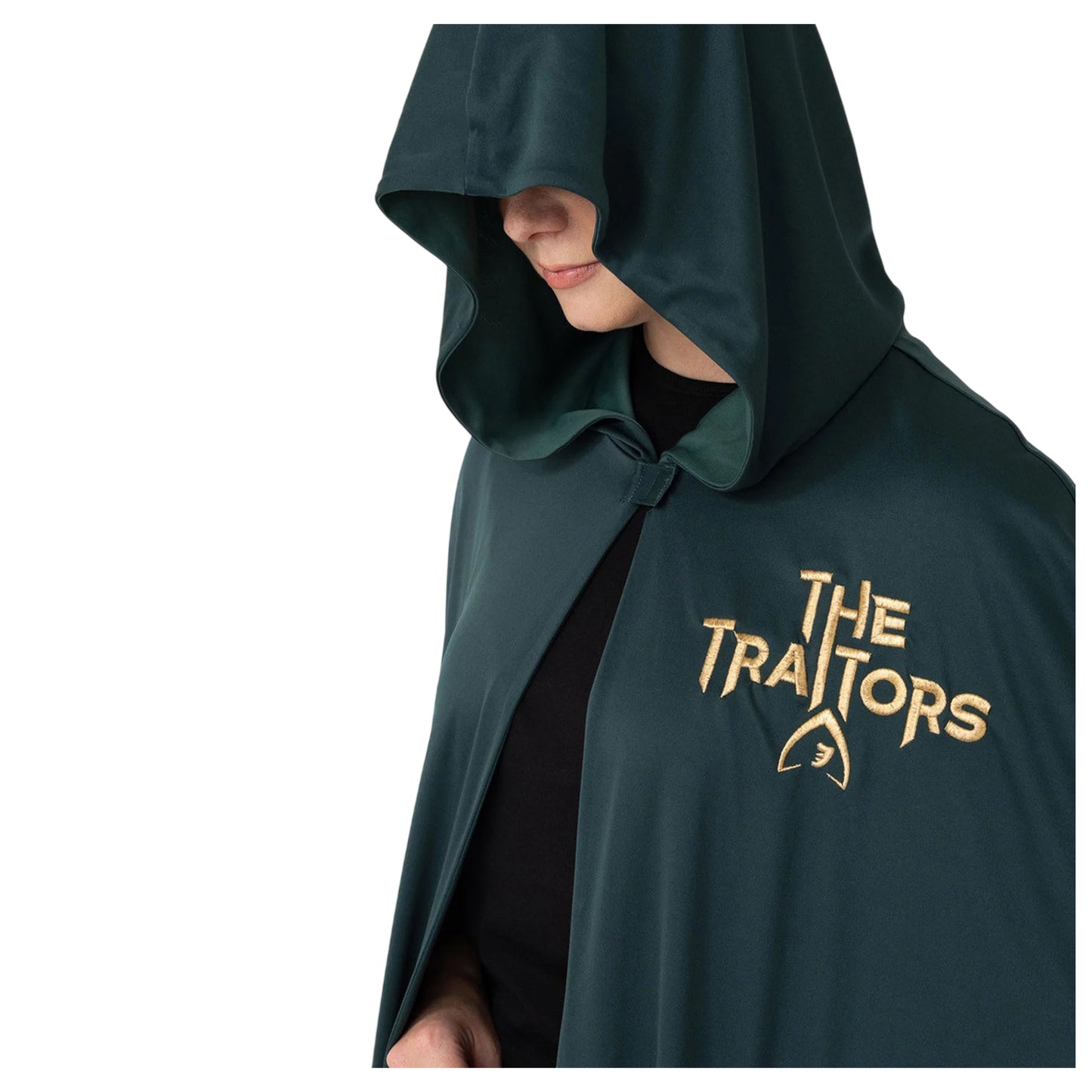 Green - Side - The Traitors Unisex Adult Hooded Cloak (Pack of 1)