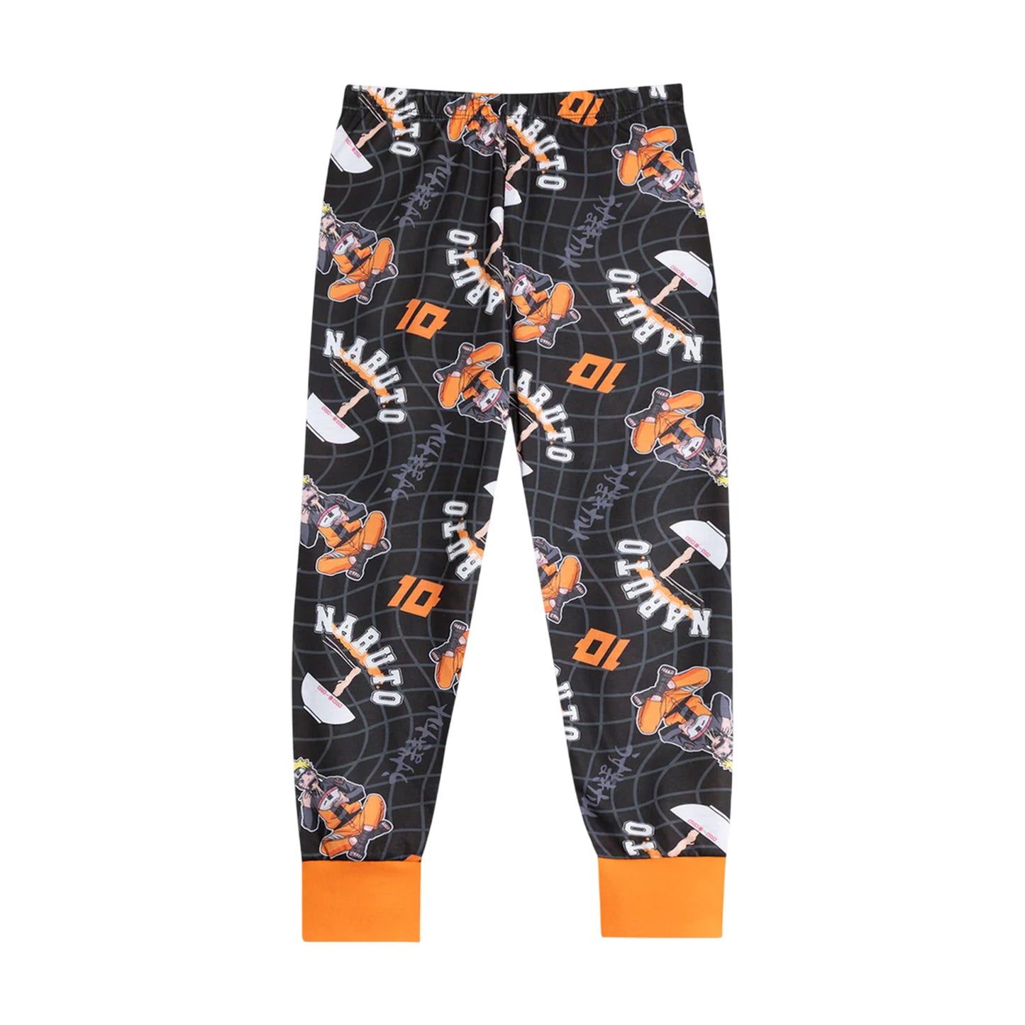 Black-Orange-White - Side - Naruto Boys Character Long Pyjama Set