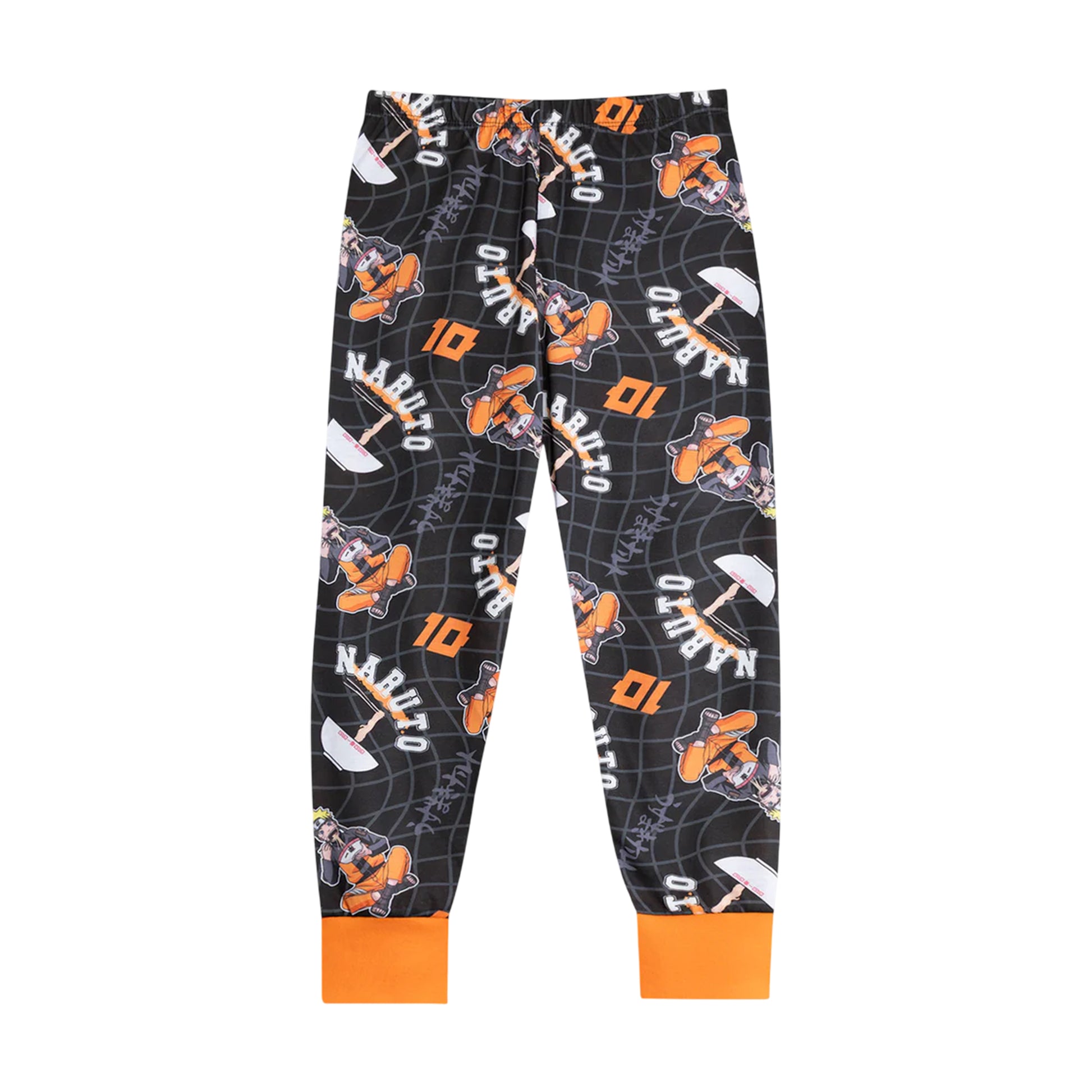 Black-Orange-White - Side - Naruto Boys Character Long Pyjama Set