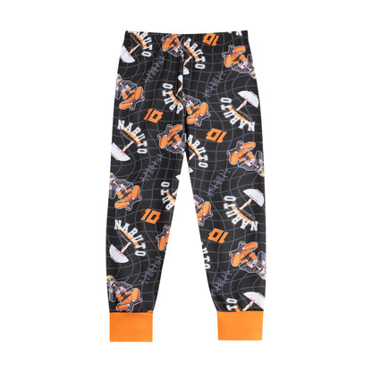 Black-Orange-White - Side - Naruto Boys Character Long Pyjama Set