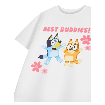 White - Lifestyle - Bluey Girls Best Buddies Bingo Short-Sleeved T-Shirt
