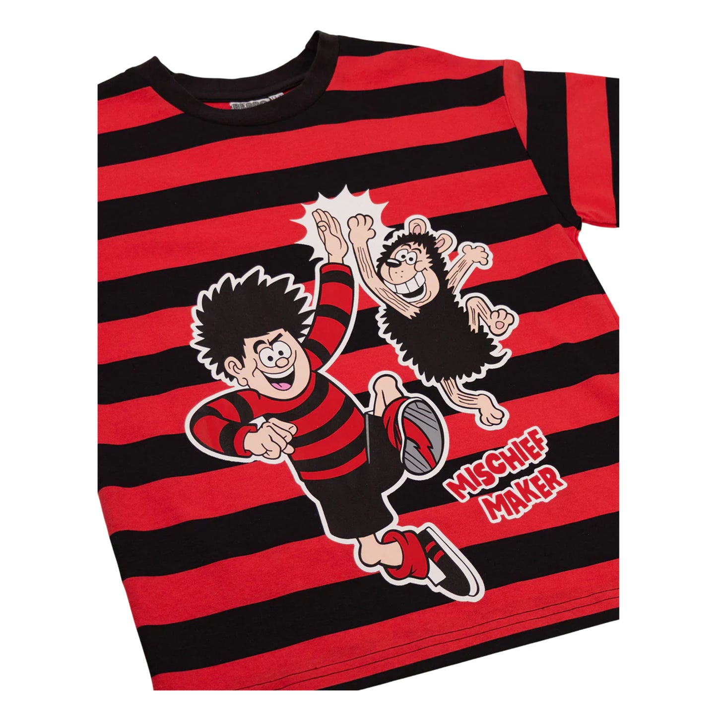 Red - Side - Beano Boys Dennis the Menace Short-Sleeved T-Shirt
