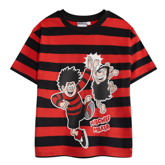 Red - Front - Beano Boys Dennis the Menace Short-Sleeved T-Shirt