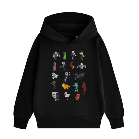 Black - Front - Minecraft Boys Sprites Hoodie