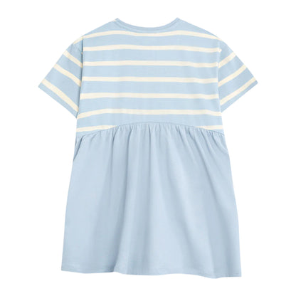 Blue - Back - Peter Rabbit Girls Striped Dress