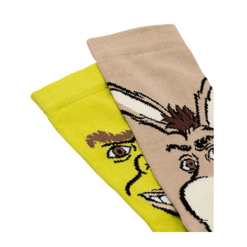 Multicoloured - Back - Shrek Unisex Adult Assorted Designs Calf-Length Socks (Pack of 3)