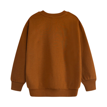 Brown - Back - The Gruffalo Childrens-Kids Stickman Cotton Sweatshirt