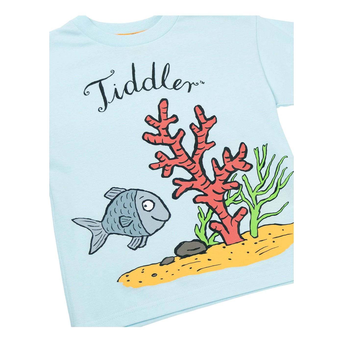 Blue - Side - Tiddler Childrens-Kids Character Short-Sleeved T-Shirt