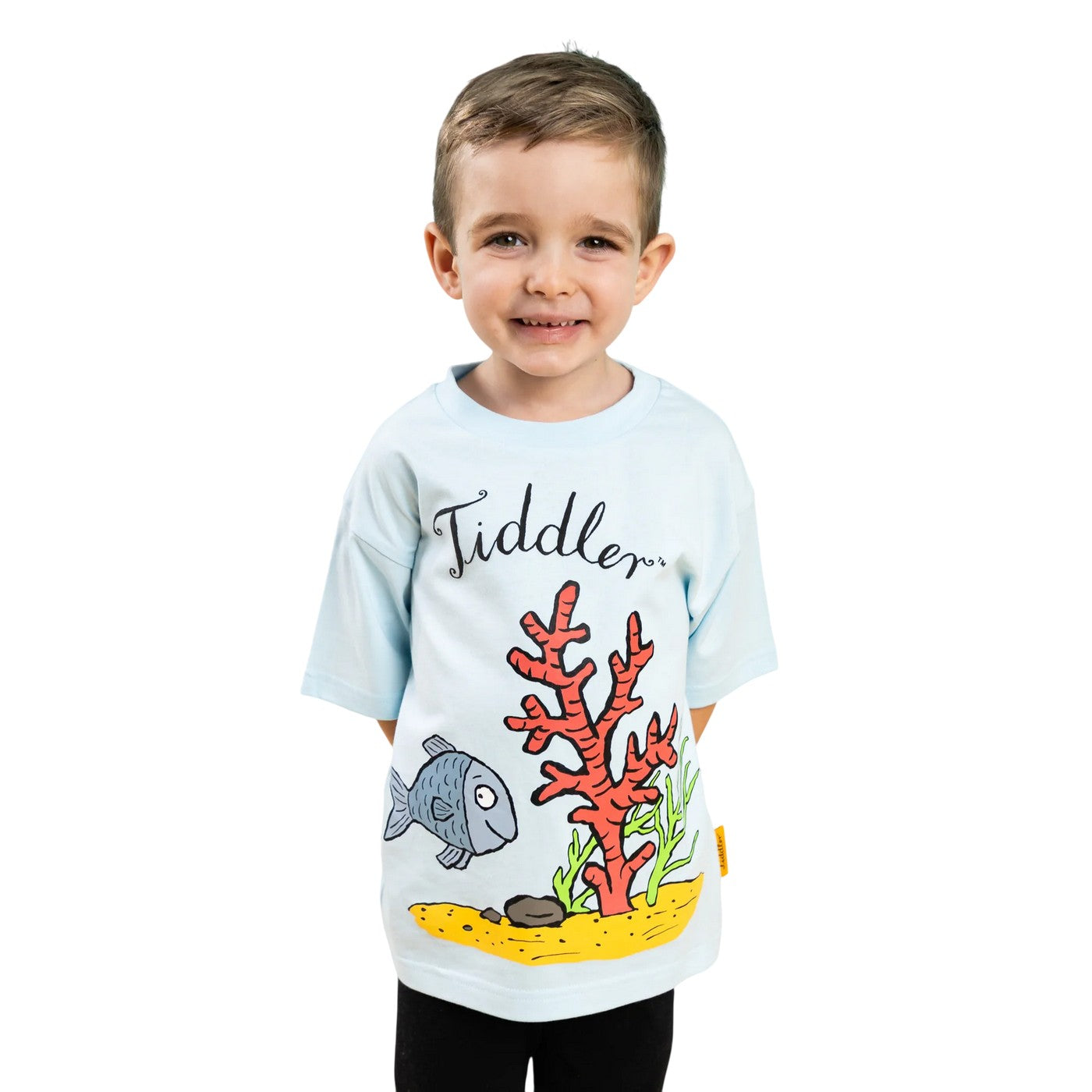 Blue - Lifestyle - Tiddler Childrens-Kids Character Short-Sleeved T-Shirt
