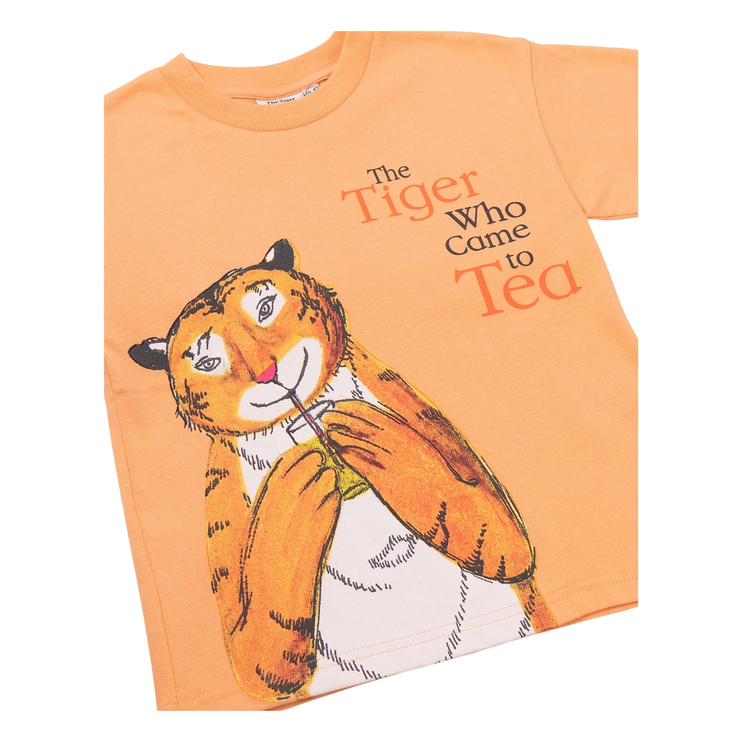 Peach - Side - The Tiger Who Came To Tea Boys Character Short-Sleeved T-Shirt
