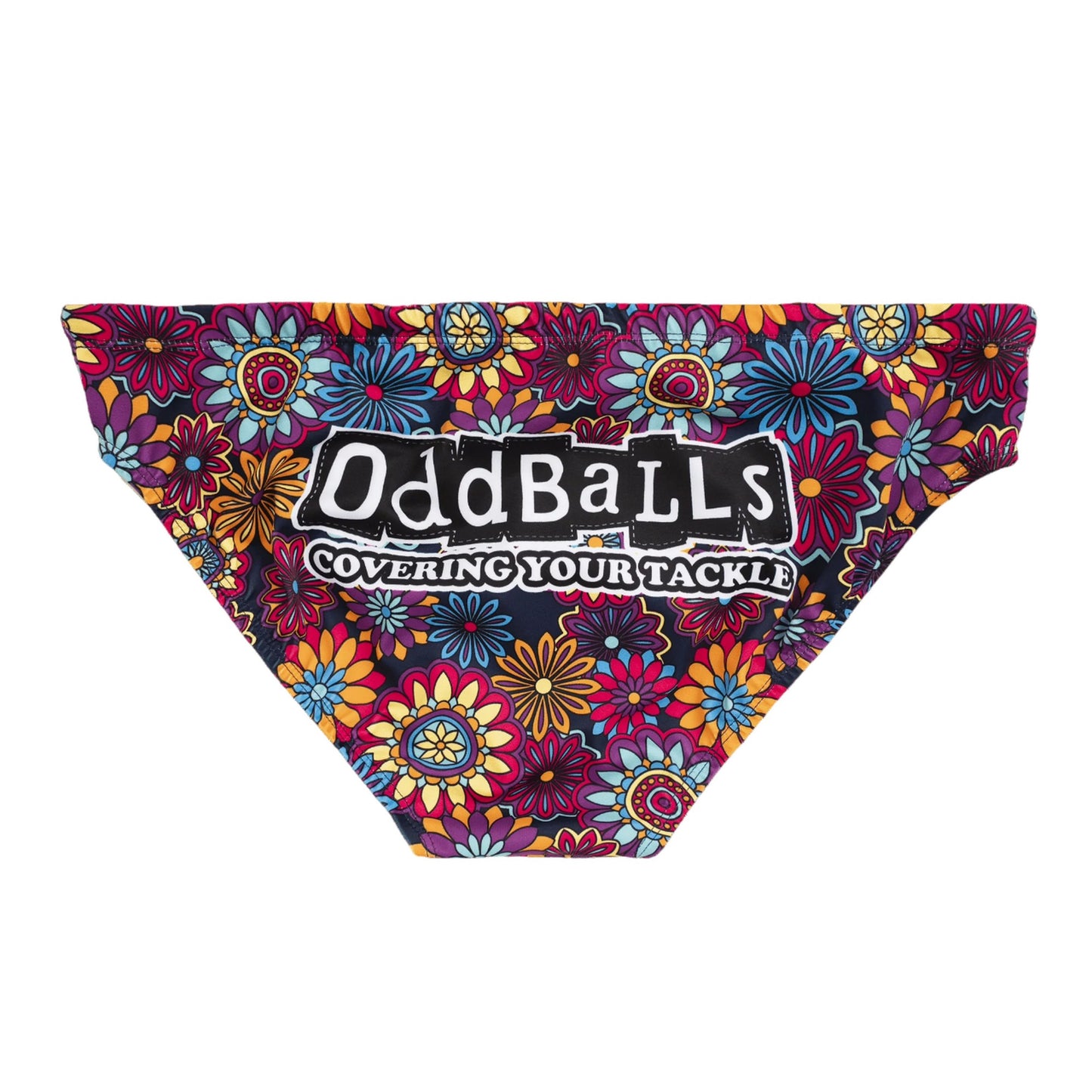 Multicoloured - Back - OddBalls Mens Bouquet Swim Briefs