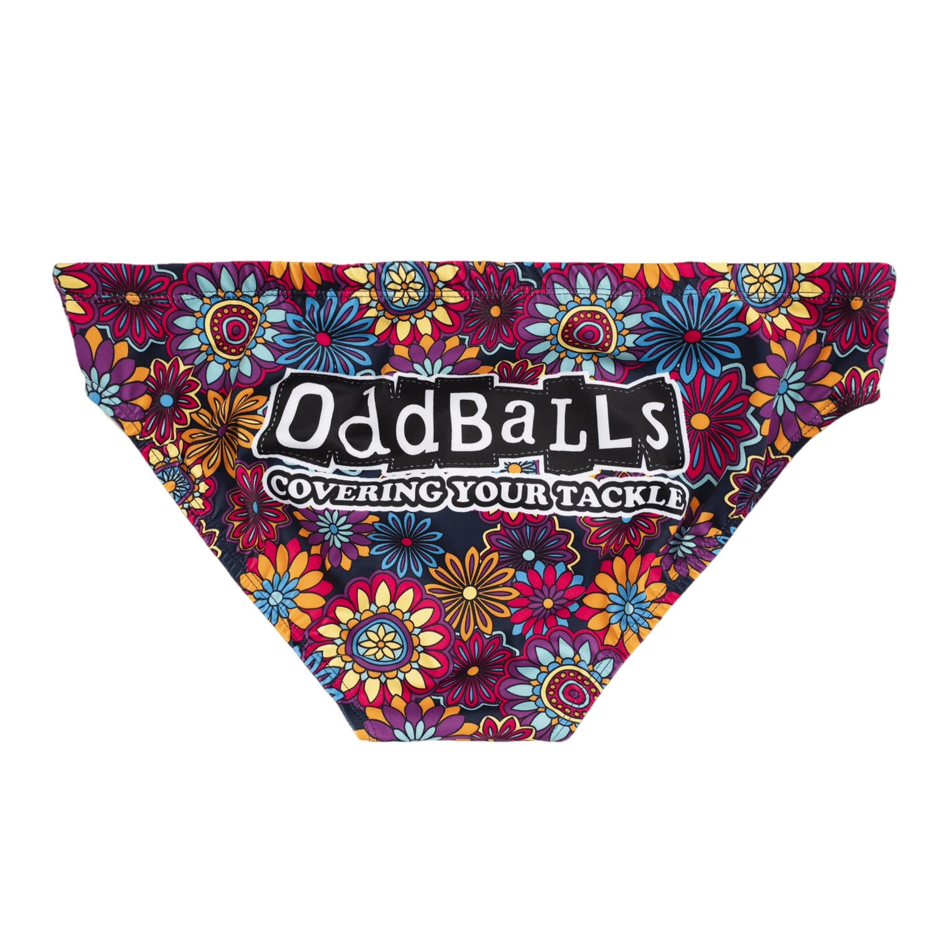 Multicoloured - Back - OddBalls Mens Bouquet Swim Briefs