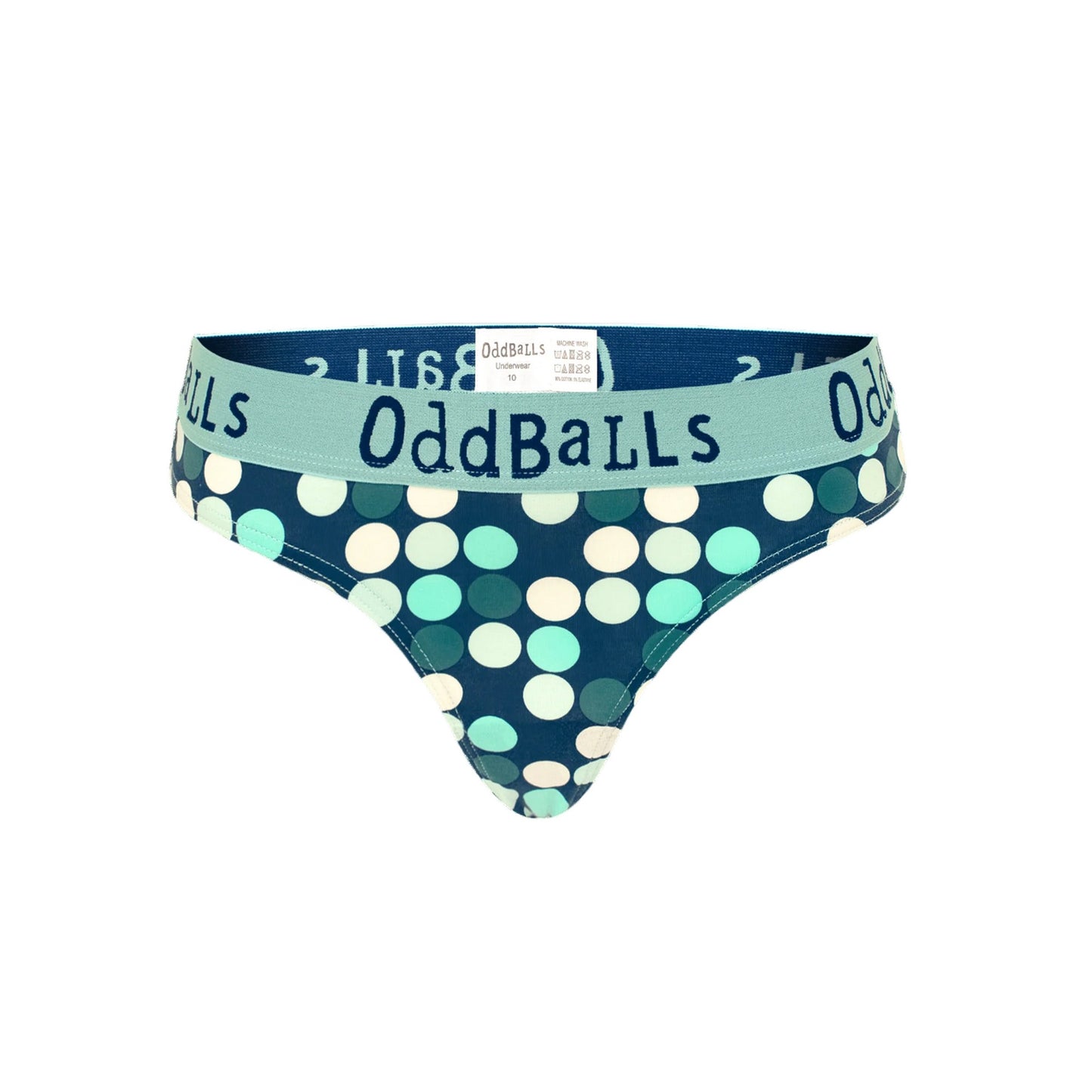 Blue - Back - Oddballs Teen Girls Minty Balls Thong