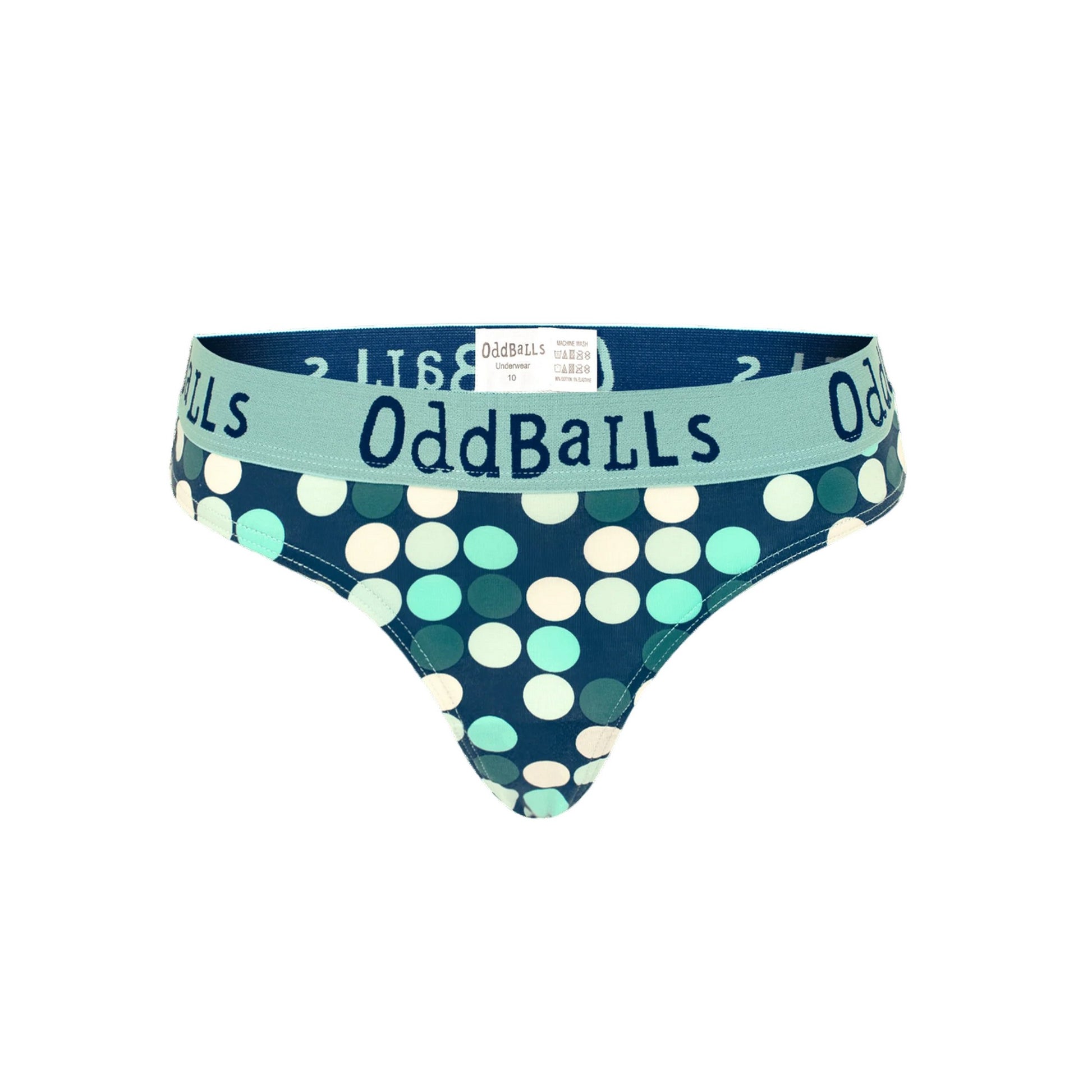 Blue - Back - Oddballs Teen Girls Minty Balls Thong