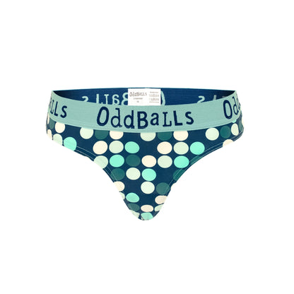 Blue - Back - Oddballs Teen Girls Minty Balls Thong