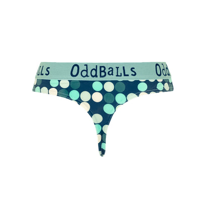 Blue - Front - Oddballs Teen Girls Minty Balls Thong