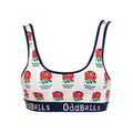 White-Red-Blue - Front - OddBalls Womens-Ladies Home England Rugby Bralette